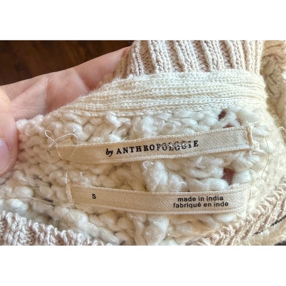 Anthropologie $158 Sweater Lace Sleeve Knitted Body Women Small Sold Out Style - Picture 6 of 6